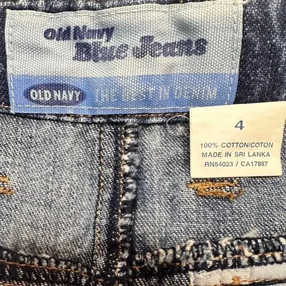 Old Navy Vintage Early 2000s Denim Mini Skirt Cute Back Pockets Size4 100%Cotton - Picture 4 of 4